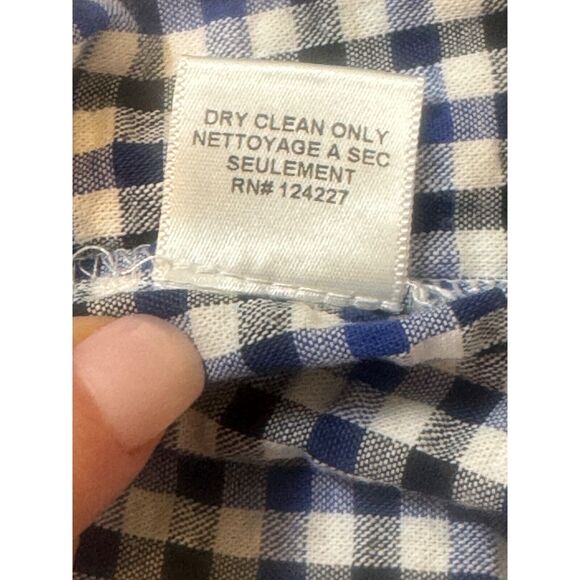 Misa Los Angeles Lynn Shorts Womens XS Blue Multi Check Ruffle Bow Elastic Waist - Picture 14 of 14